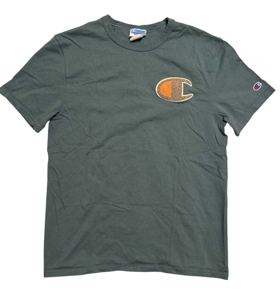 Champion Men's Teal Green T-Shirt with Big C Logo